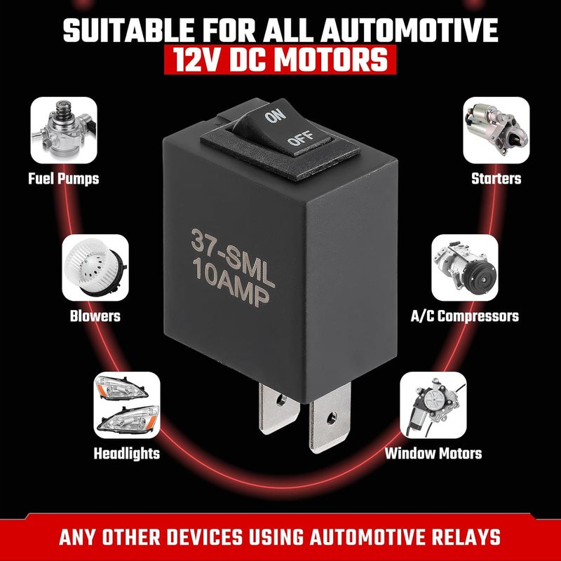 ISINFLASH Fuel Pump Relay Bypass Master Kit, Relay Tester Diagnostic Scan Tool Bypass Switch Kit Replaces 9036 9037 9038 Pack of 6 - Image 4